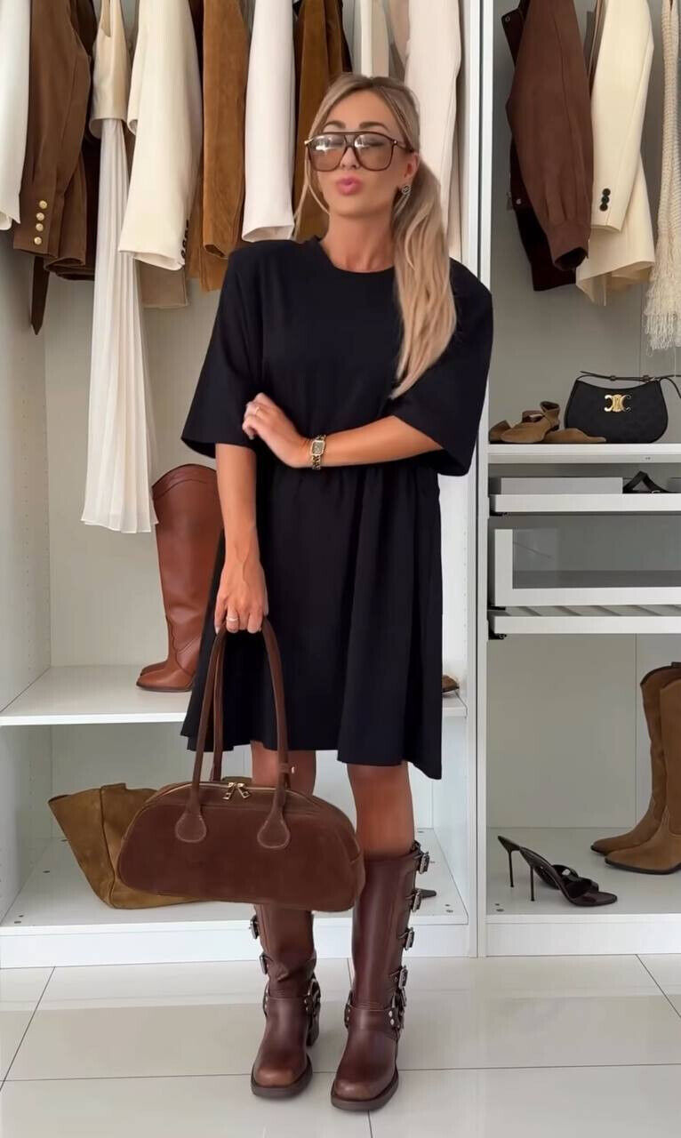 Свободное платье из двунити