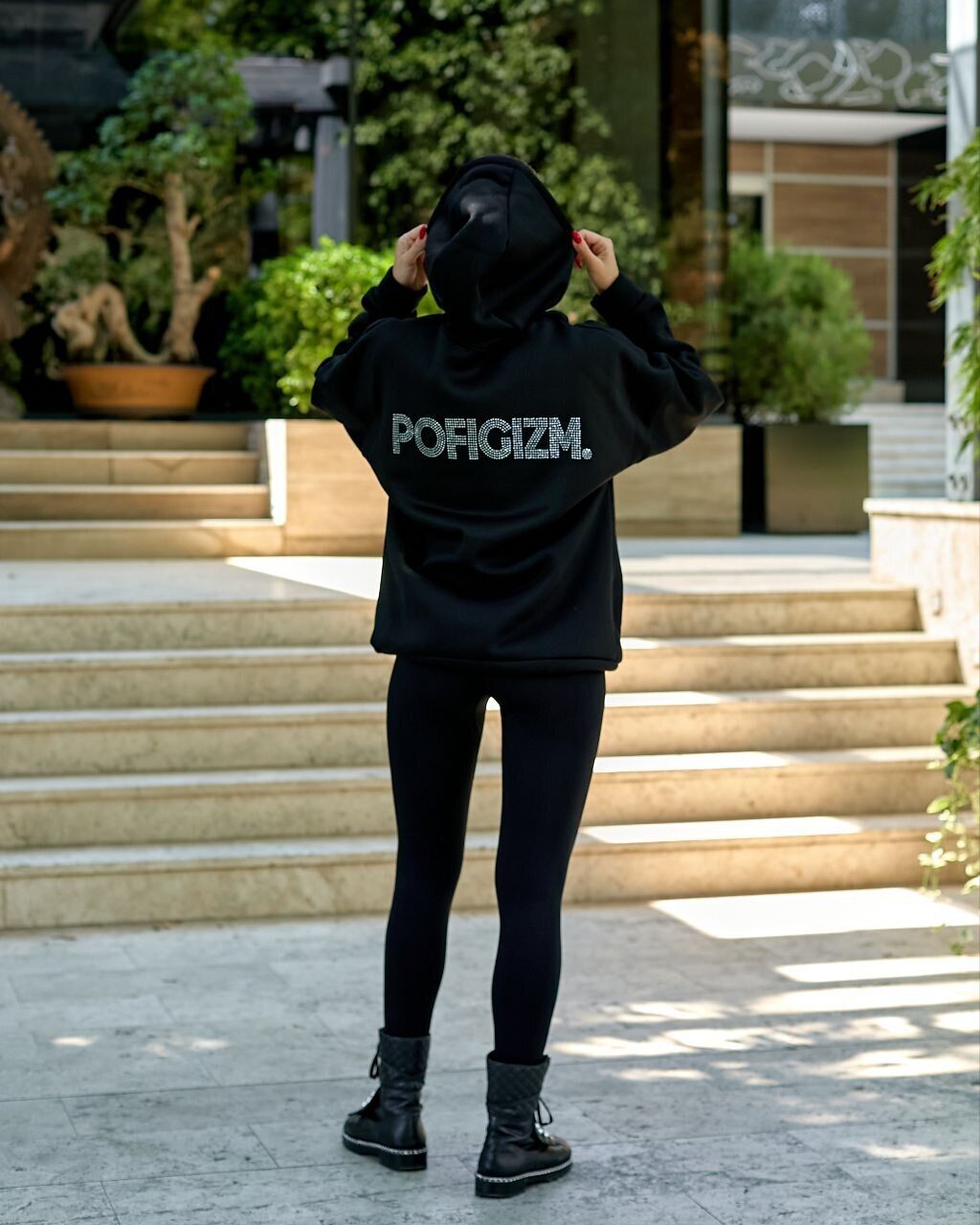 Жіночий подовжений худі фото