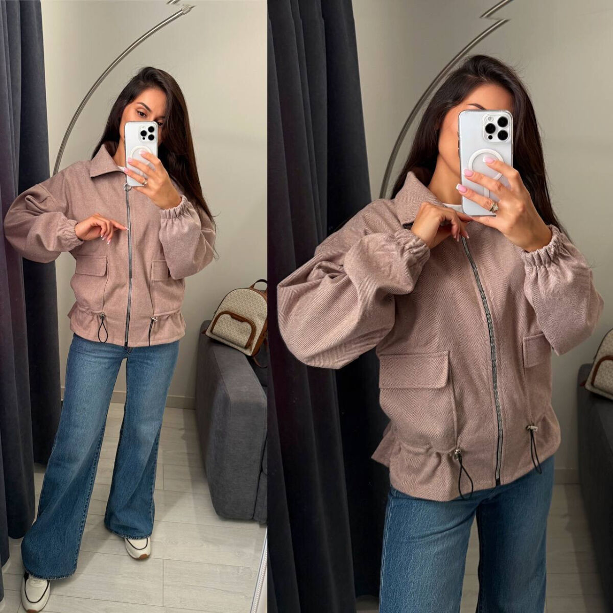 Бомбер жіночий кашемір