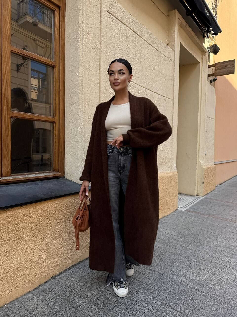 Пухнастий Кардиган вільного прямого крою