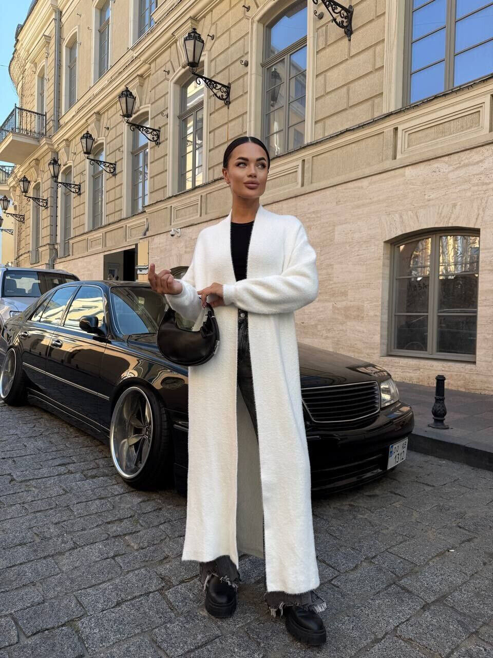 Пухнастий Кардиган вільного прямого крою фото