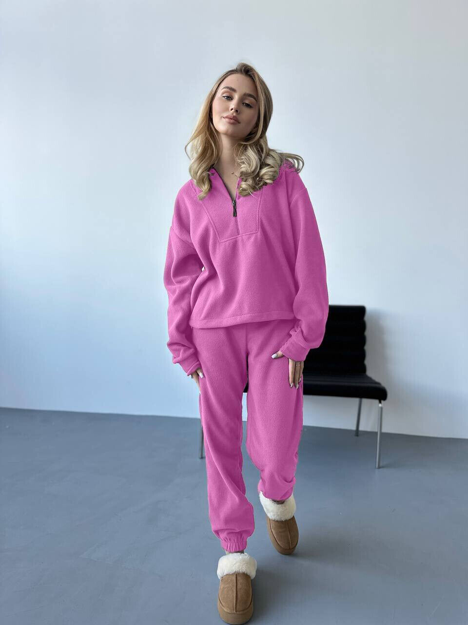 Флісовий жіночий костюм з горловиною