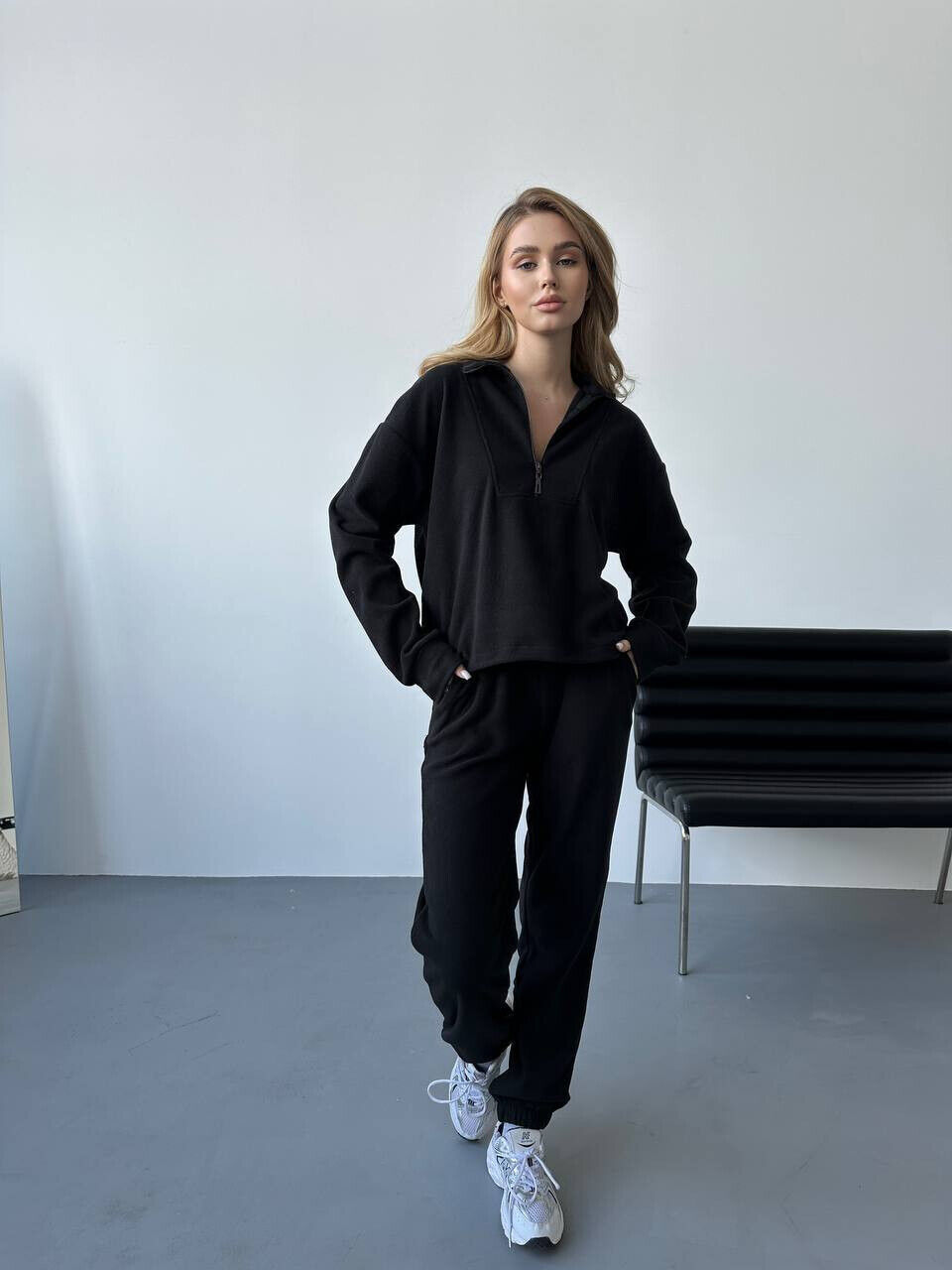 Флісовий жіночий костюм з горловиною