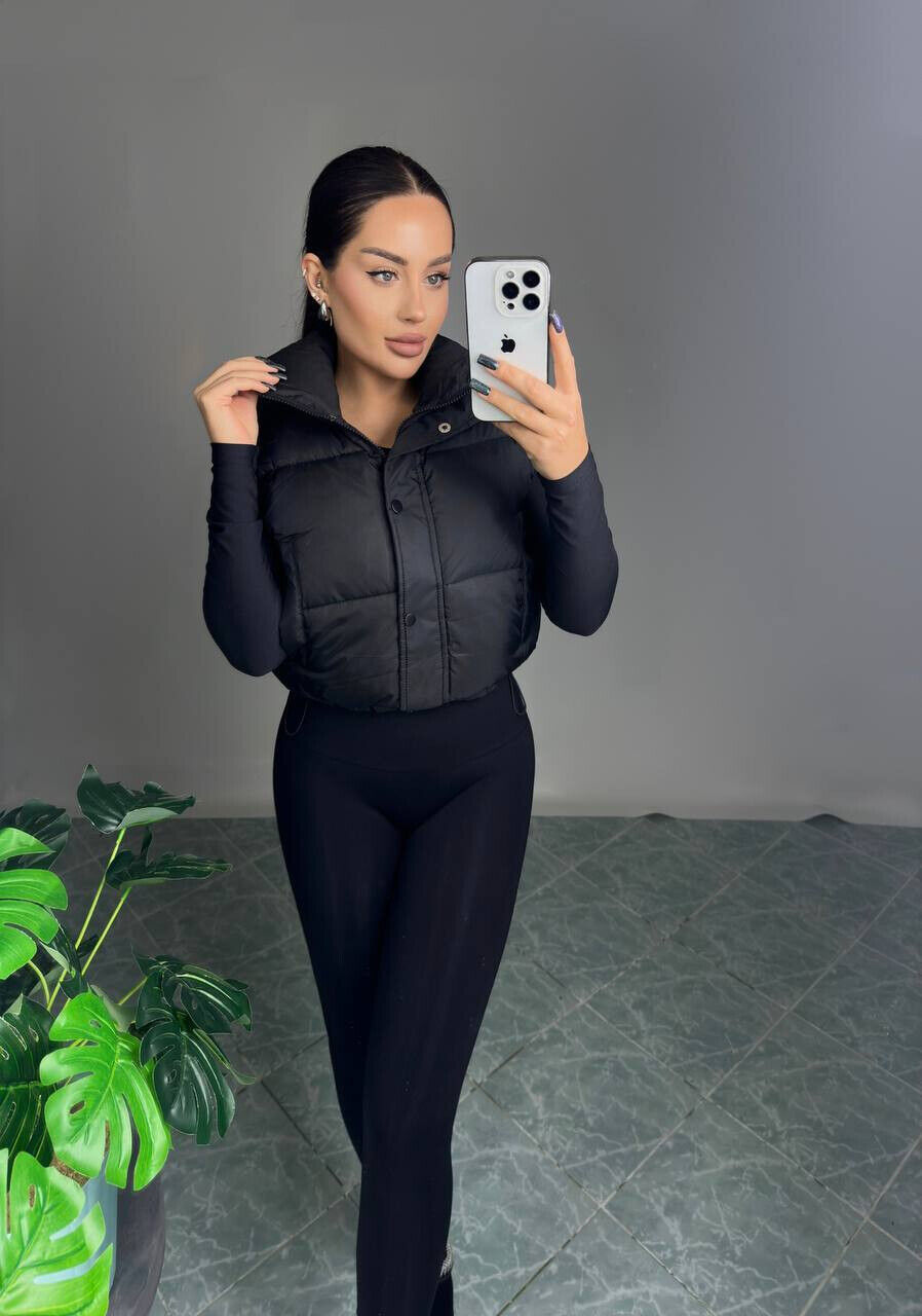 Жилетка женская укороченная