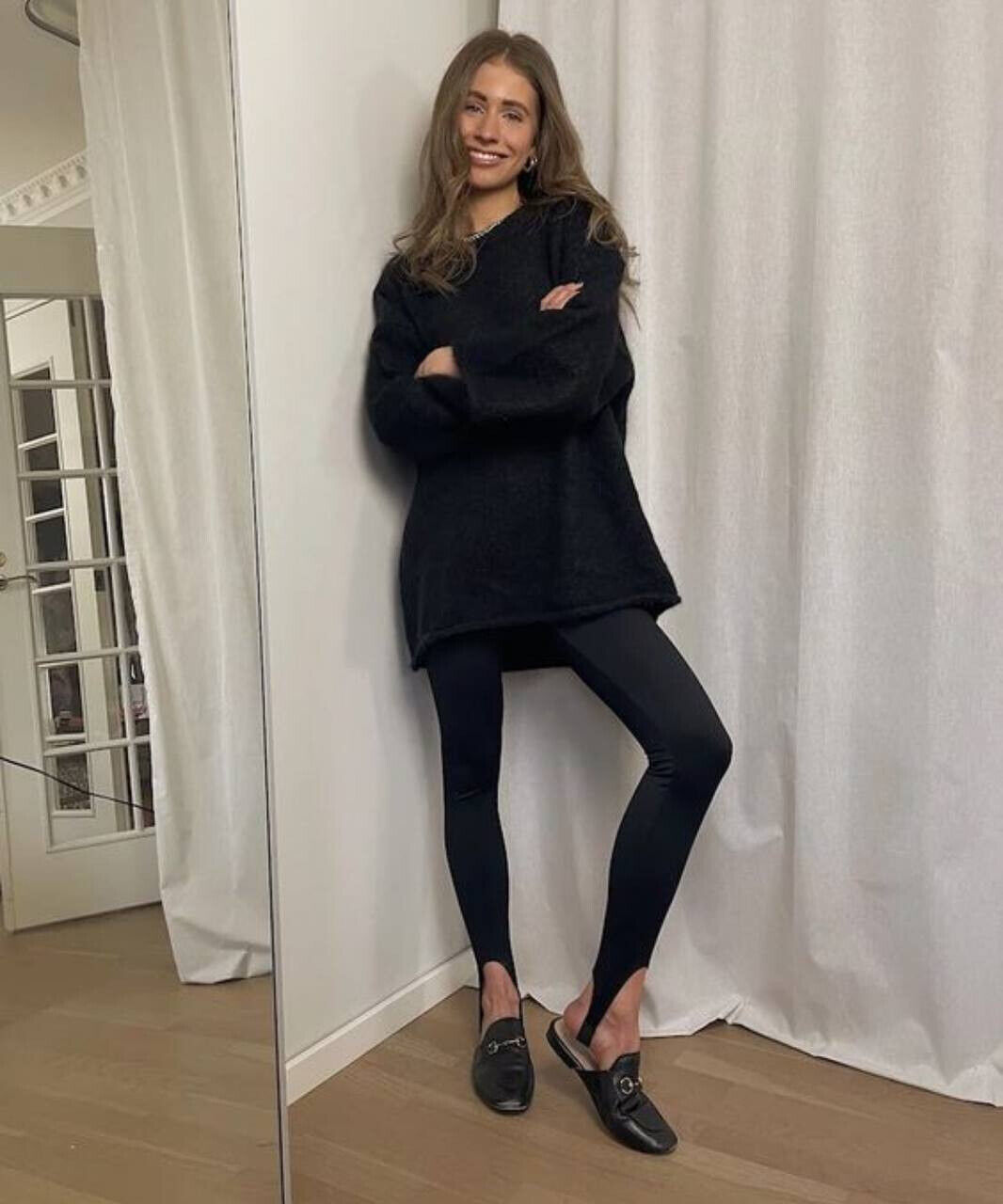 Утепленні флісом легінси зі штрипками фото