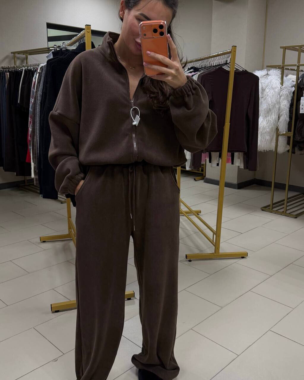 Теплий жіночий костюм двостороній фліс