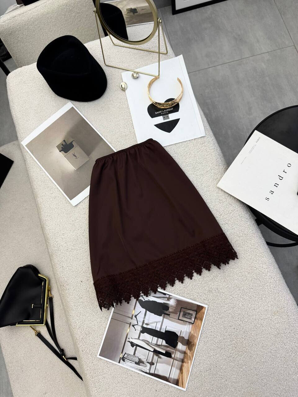 Трендова спідниця шовк