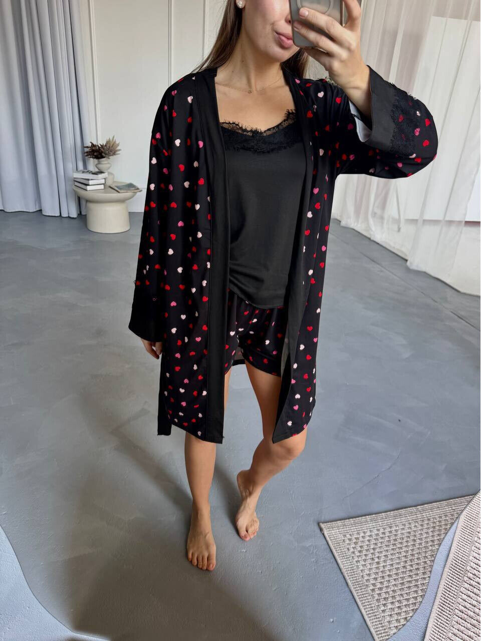 Домашній комплект 4-ка ( штани+майка+шорти+ халат)