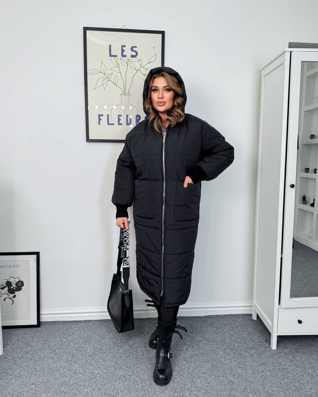 Зимнее женское теплое пальто