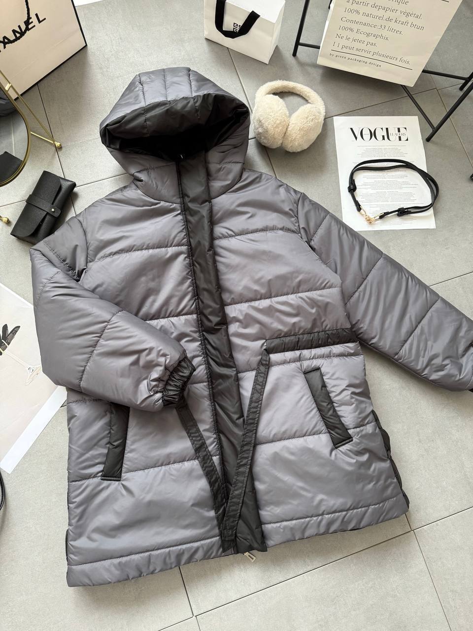 Куртка зимова жіноча подовжена фото