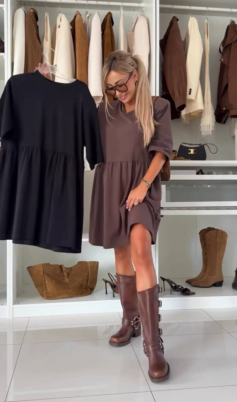 Свободное платье из двунити