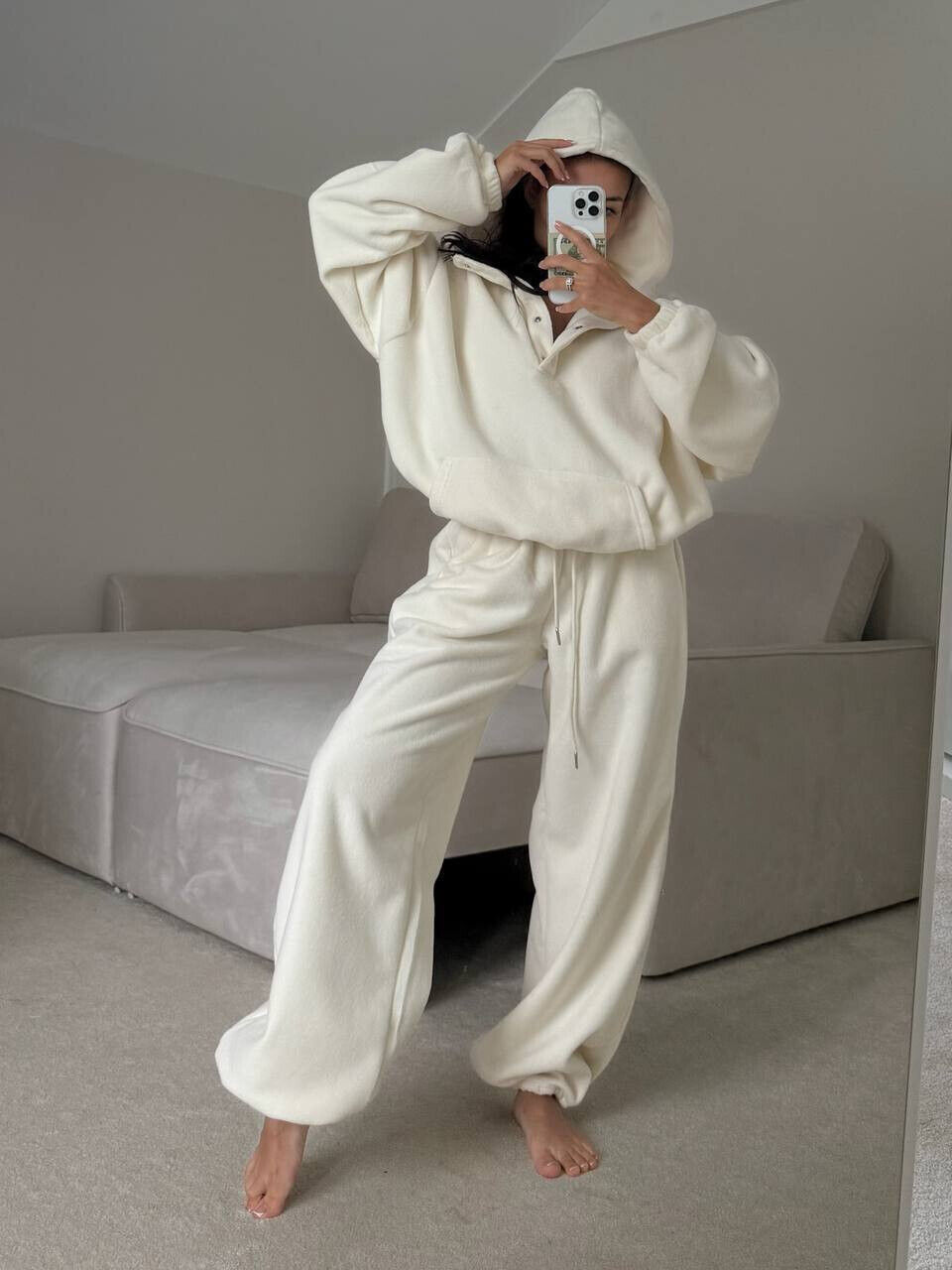 Женский теплый флисовый костюм