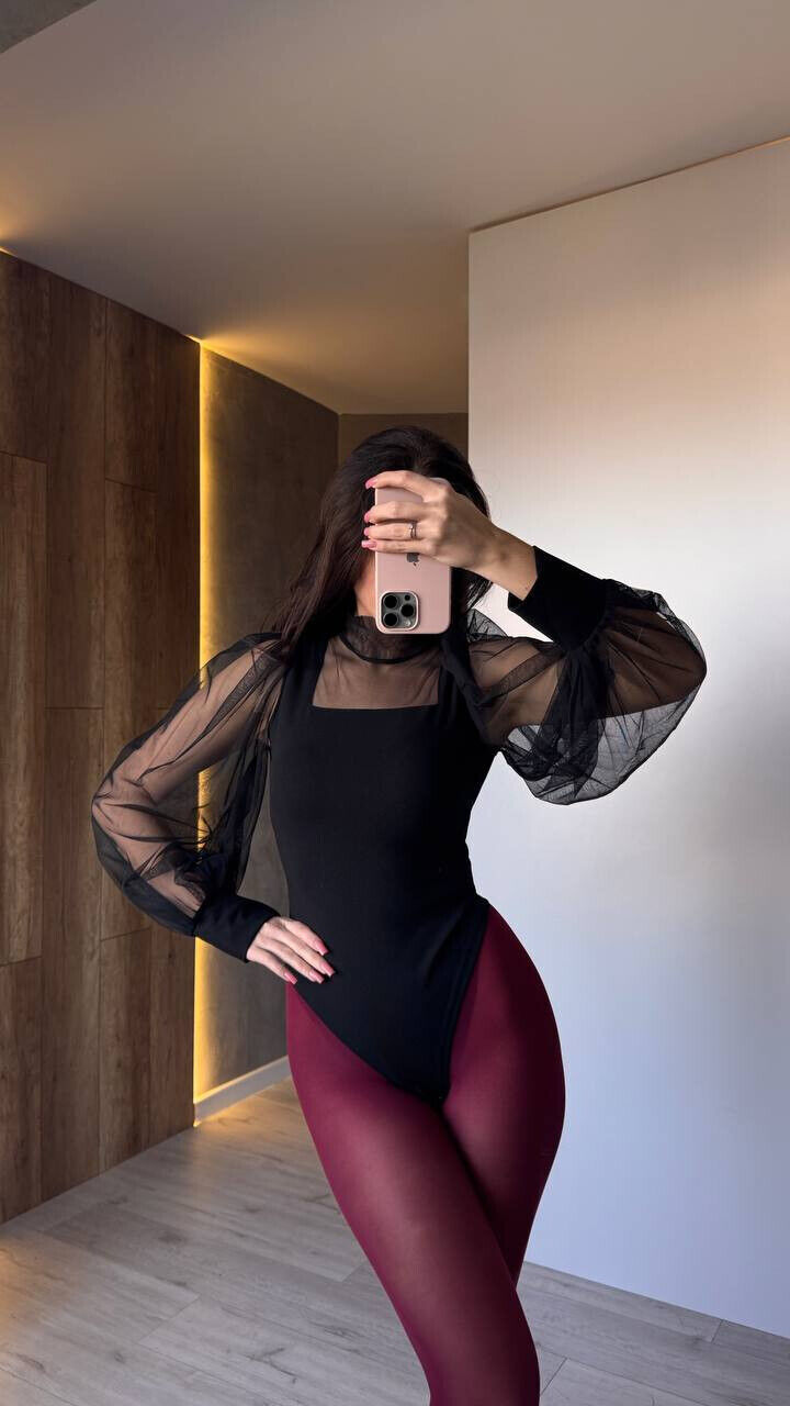 Боді з обємними рукавами