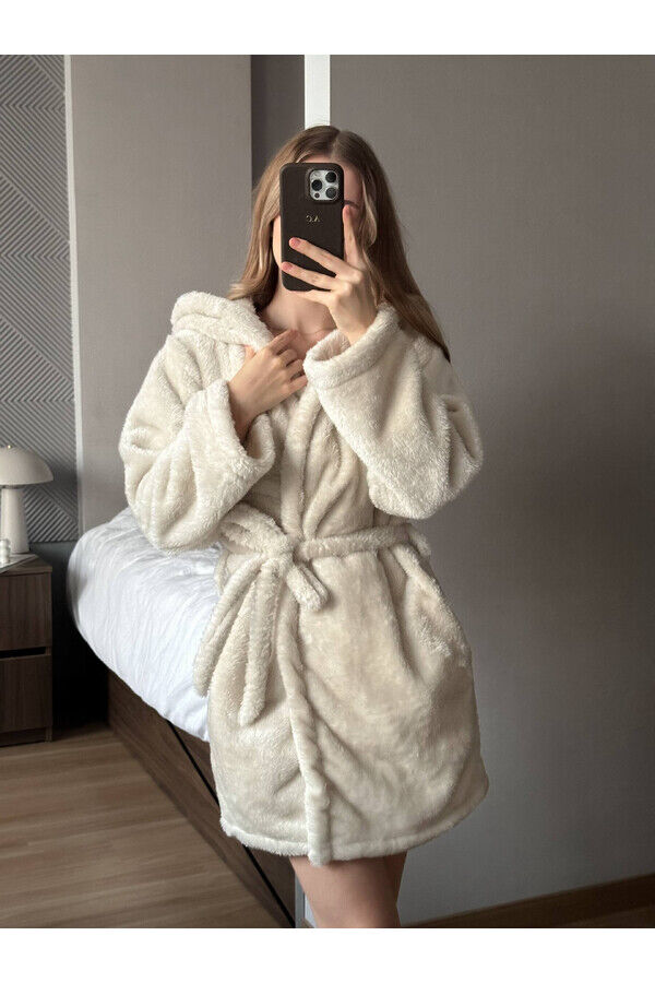 Теплий жіночий махровий халат