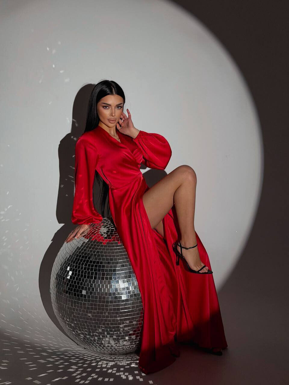 Жіноча шовкова сукня довга