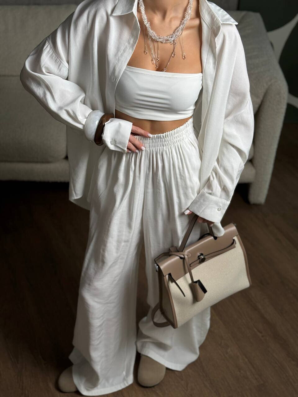 Оверсайз костюм з літньої тканини