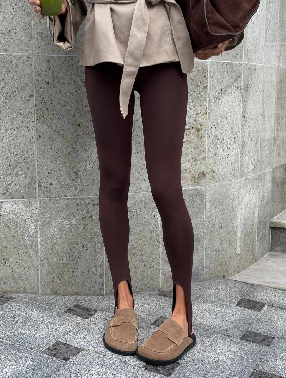 Утепленні флісом легінси зі штрипками