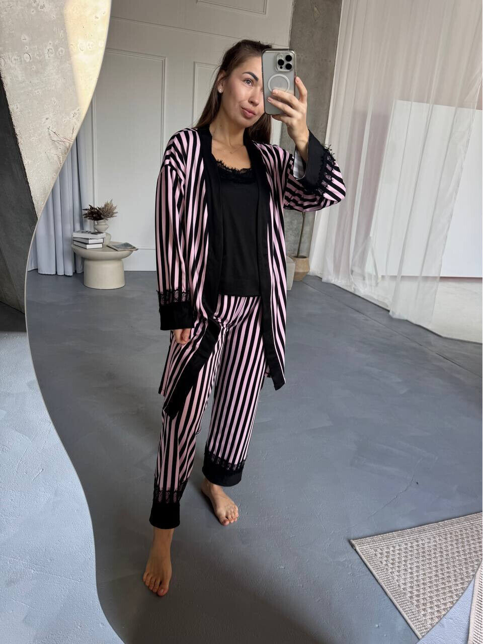 Домашний комплект 4-ка (штаны+майка+шорты+халат)