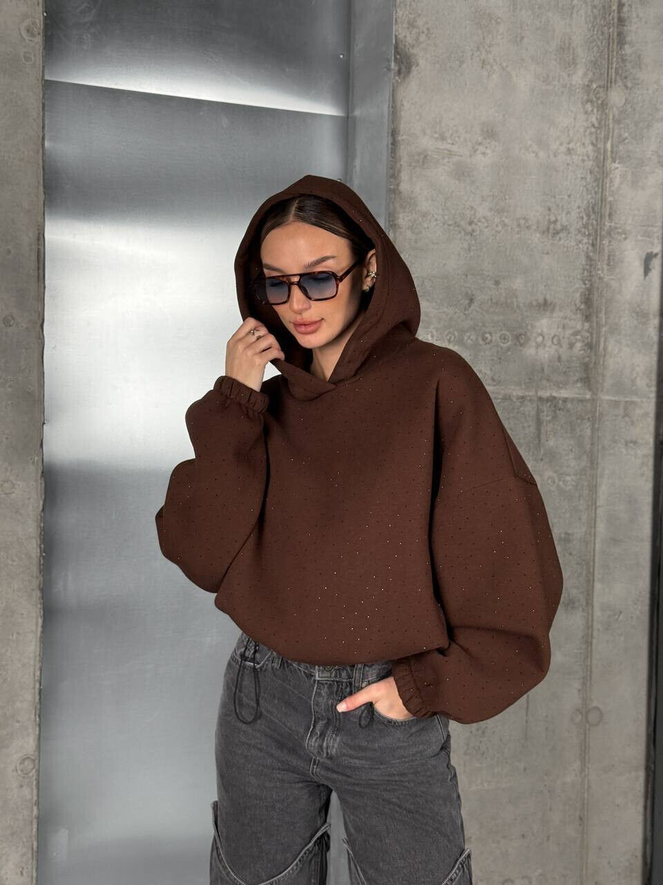 Жіночий худі зі стразами