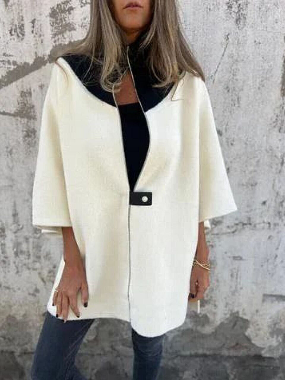 Теплий кардиган-пончо