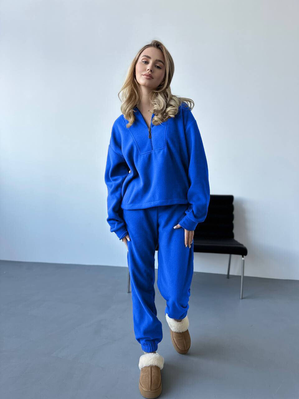 Флісовий жіночий костюм з горловиною