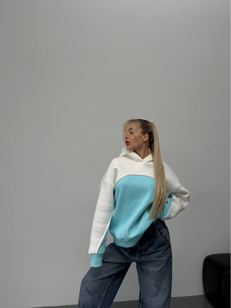 Базовый теплый худи оверсайз