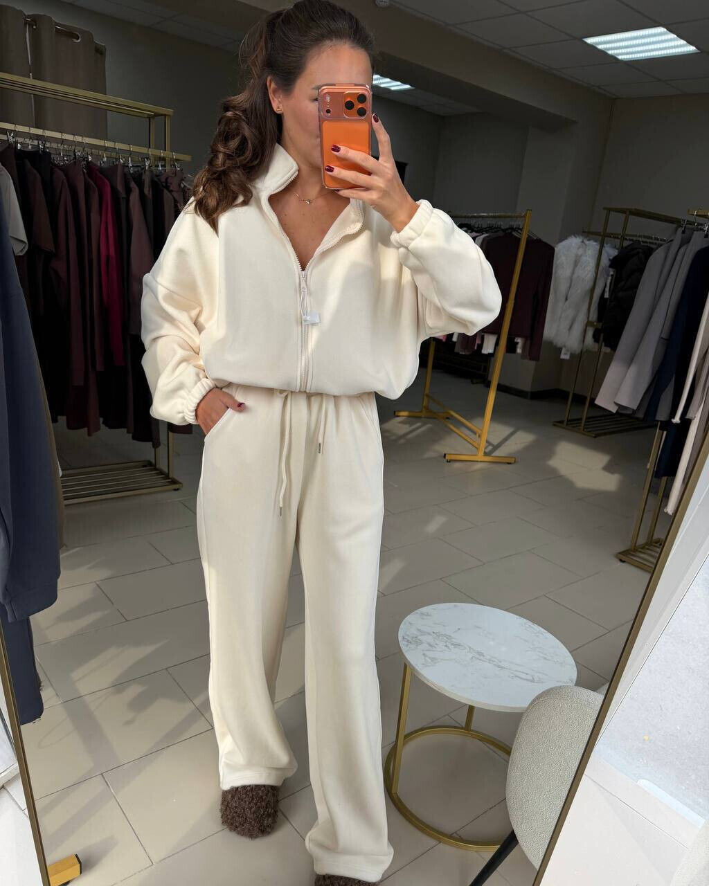 Теплий жіночий костюм двостороній фліс