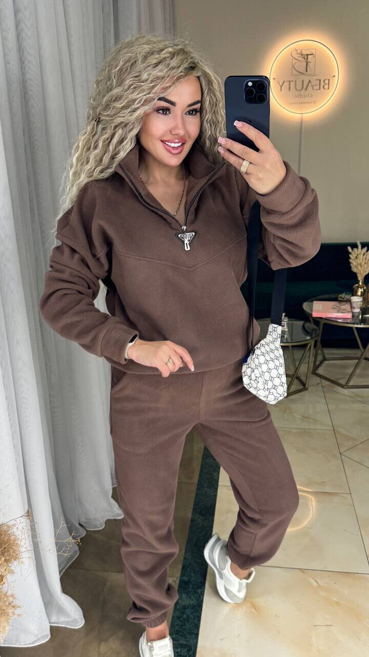 Теплий спортивний костюм з двосторонього флісу