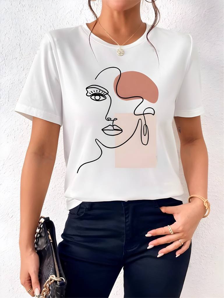 Футболка жіноча з візирунком фото