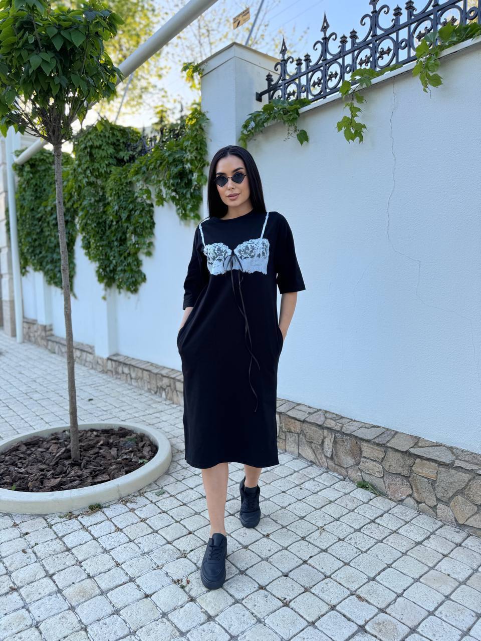 Трендова сукня -футболка  з натуральної тканини фото