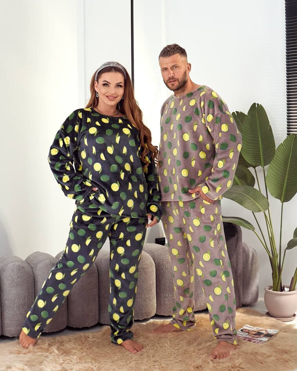 Піжама тепла махра унісекс (штани з прямим низом)