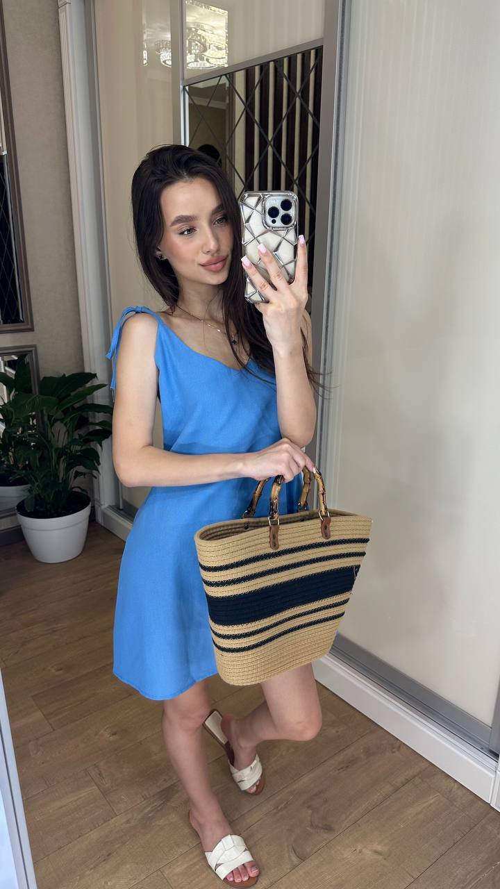 Літня льняній сарафан фото