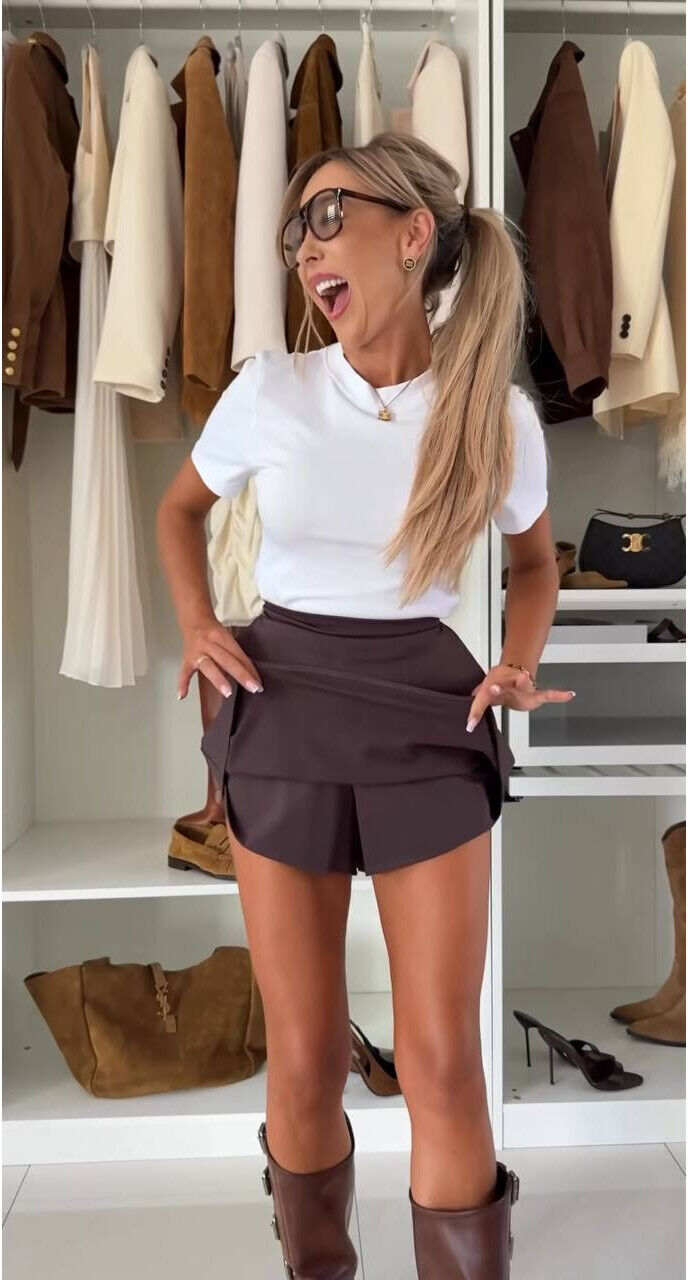 Спідниця-шорти з креп-костюмки