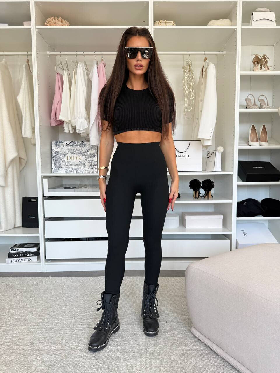 Термо лосини, в рубчик з утяжкою, які гарно моделюють фігуру 