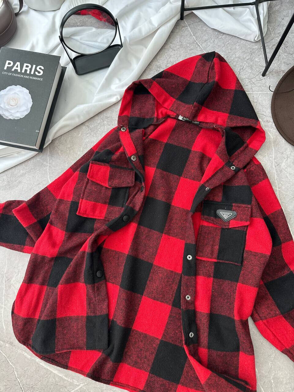 Подовжена сорочка з капюшоно