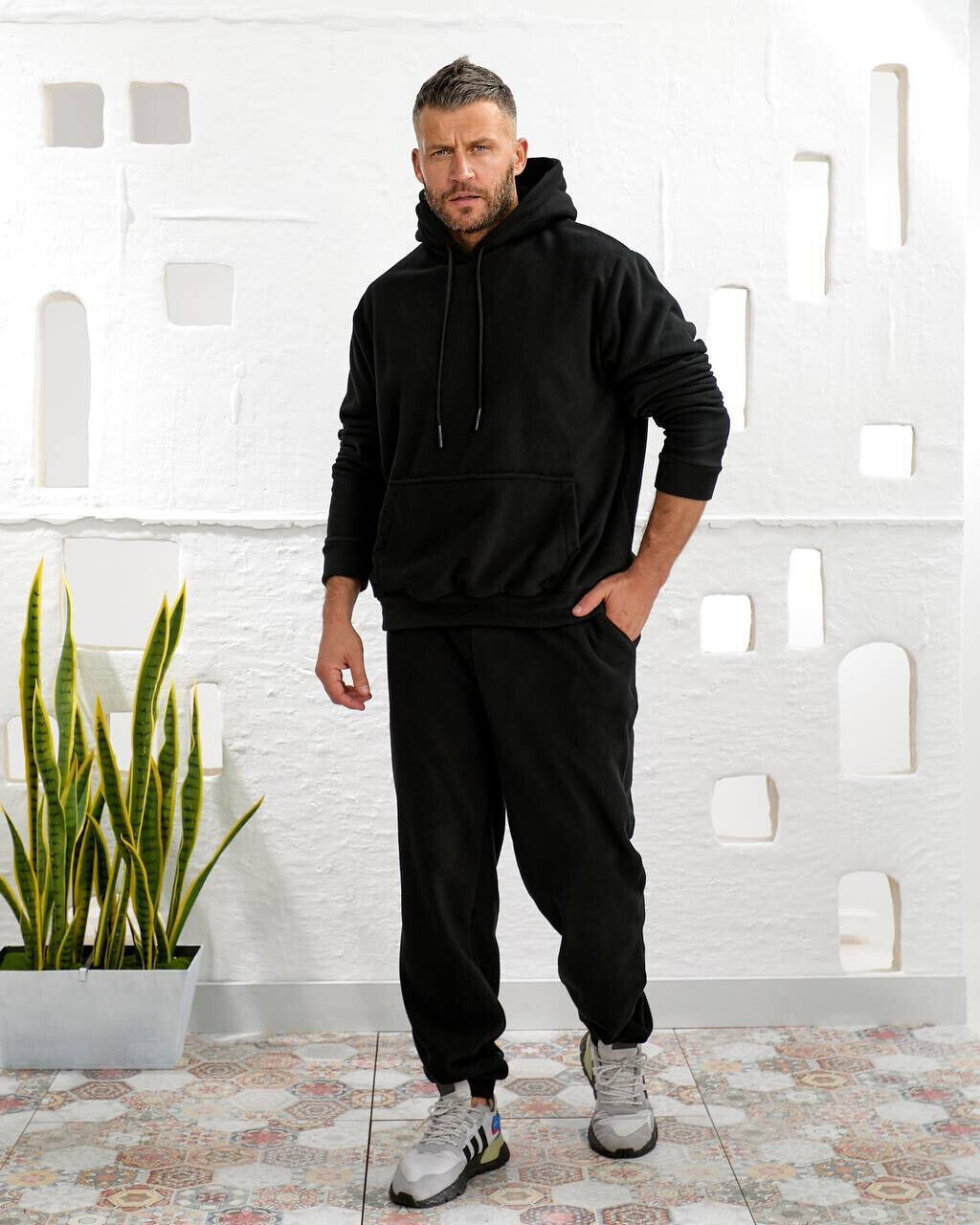 Чоловічий зимній костюм з дуже щільного флісу з начосом