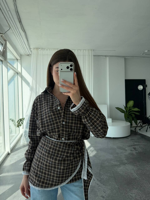 Купить Сорочка з баскою з мереживом оптом