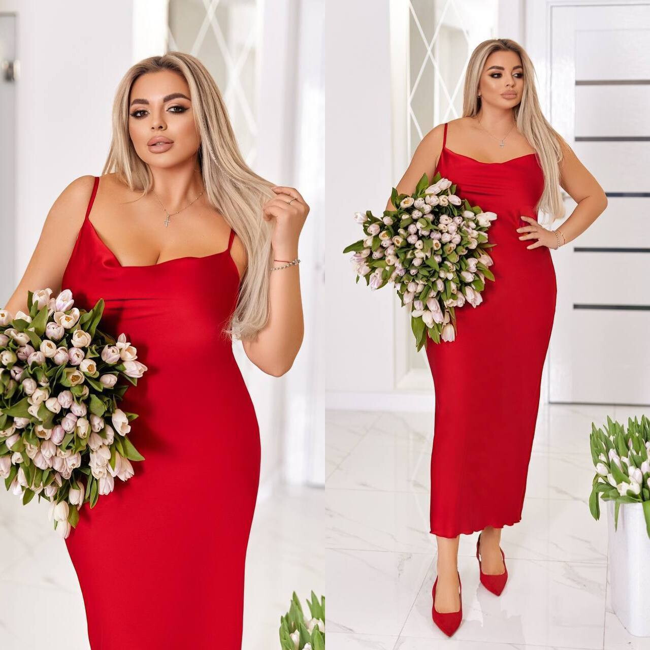 Шовкова сукня-комбінація 