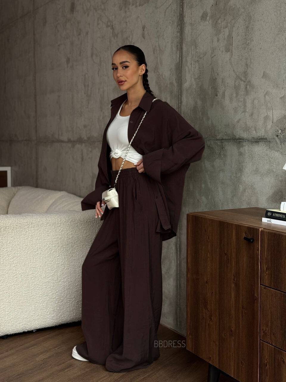 Оверсайз костюм з літньої тканини